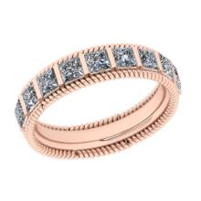 2.61 Ctw SI2/I1 Diamond 14K Rose Gold Entity Band Ring