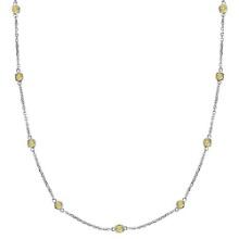 Fancy Yellow Canary Station Necklace 14k White Gold (1.50ct)