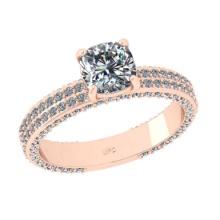 1.94 Ctw SI2/I1 Diamond 14K Rose Gold Engagement Ring