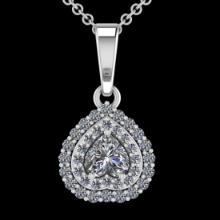2.03 Ctw VS/SI1 Diamond Prong Set 10K White Gold Necklace (ALL DIAMOND ARE LAB GROWN )