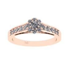 .55 Ctw VS/SI1 Diamond14K Rose Gold Engagement Ring (ALL DIAMOND ARE LAB GROWN)