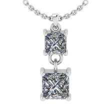 1.14 Ctw VS/SI1 Diamond 14K White Gold Necklace (ALL DIAMOND ARE LAB GROWN )(ALL DIAMOND ARE LAB GRO