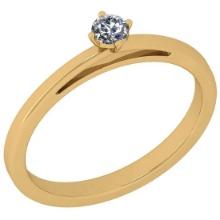 CERTIFIED 0.74 CTW G/VVS1 ROUND (LAB GROWN Certified DIAMOND SOLITAIRE RING ) IN 14K YELLOW GOLD