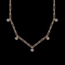 1.10 CtwVS/SI1 Diamond 14K Yellow Gold Necklace (ALL DIAMOND ARE LAB GROWN)