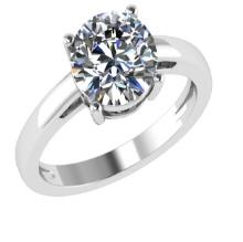 CERTIFIED 0.91 CTW F/SI1 ROUND (LAB GROWN Certified DIAMOND SOLITAIRE RING ) IN 14K YELLOW GOLD