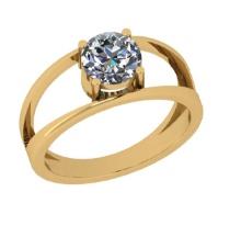 CERTIFIED 1.73 CTW H/SI2 ROUND (LAB GROWN Certified DIAMOND SOLITAIRE RING ) IN 14K YELLOW GOLD