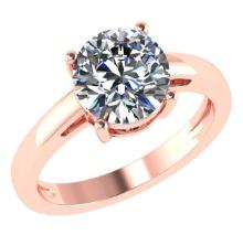 CERTIFIED 0.63 CTW H/VVS1 ROUND (LAB GROWN Certified DIAMOND SOLITAIRE RING ) IN 14K YELLOW GOLD