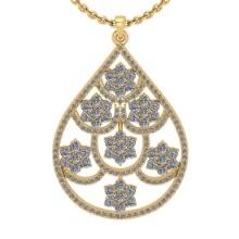 2.40 Ctw VS/SI1 Diamond 14K Yellow Gold Necklace ALL DIAMOND ARE LAB GROWN