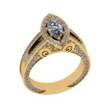 1.83 Ctw VS/SI1 Diamond 14K Yellow Gold Engagement Ring (ALL DIAMOND ARE LAB GROWN )