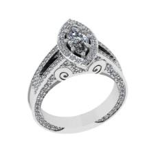 1.83 Ctw VS/SI1 Diamond 14K White Gold Engagement Ring (ALL DIAMOND ARE LAB GROWN )