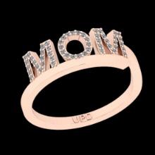 0.14 Ctw VS/SI1 Diamond 10K Rose Gold Special Moms Ring