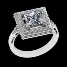 2.23 Ctw VS/SI1 Diamond Prong Set 18K White Gold Engagement Ring