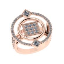 1.56 Ctw VS/SI1 Diamond 14K Rose Gold Engagement Ring