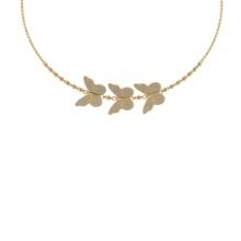 2.11 Ctw VS/SI1 Diamond 14K Yellow Gold Butterfly Pendant Necklace