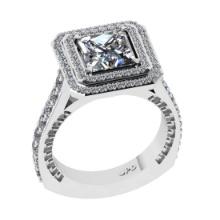 2.86 Ctw VS/SI1 Diamond 14K White Gold Engagement Ring