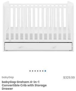 Delta Children babyGap Graham 4-in-1 Convertible Crib with Storage Drawer