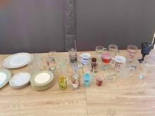 Lot of Glass Ware And Plates