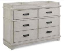 Simmons Kids 6 Drawer Dresser with drawer Interlocking and Changing Top