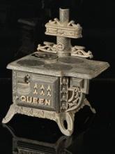 Vintage Queen Miniature Cast Iron Stove