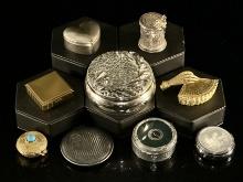 Silver and Gold Tonned Trinket Boxes