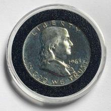 1963 Franklin Proof Silver Half Dollar in Capsule