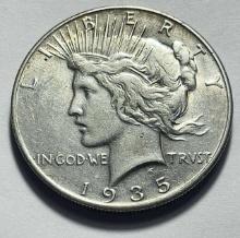 1935 Peace Silver Dollar AU
