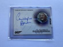 AUTOGRAPHED CARD SIGNED BY CHRISTOPHER BOWEN - 007 TOMORROW NEVER DIES