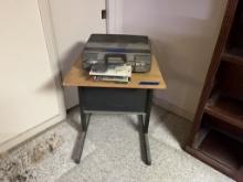 End Table with Type Writer & Accessories