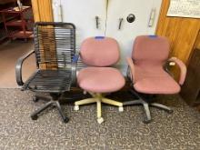 3 Piece Rolling Chairs