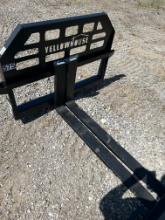 Pallet Fork Assembly 48" w/ Steps (Yellowhouse Logo)