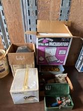 Toolbox, Incubator, Electric Fencing Supplies, and Miscellaneous