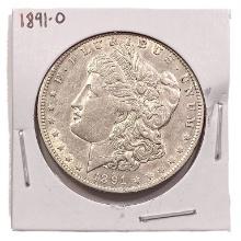 1891-O Morgan Silver Dollar ABOUT UNC