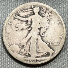 1920 US Walking Liberty Half Dollar, 90% Silver