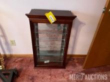 Small glass front display case