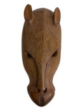 African Hand Carved Wood Art Cheetah Mask