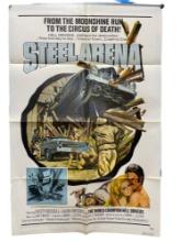 Vintage Original 1973 "Steel Arena" Movie Film Litho Poster