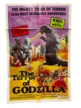 Vintage Original 1975 "Terror of Godzilla" Movie Film Poster