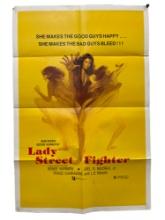 Vintage Original 1981 "Lady Street Fighter" Movie Film Poster
