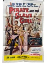 Vintage Original 1959 "Pirate & Slave Girl" Movie Film Poster