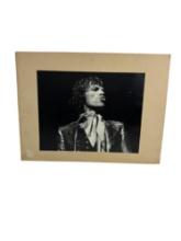 VINTAGE BLACK AND WHITE PHOTO ROLLING STONES MICK JAGGER