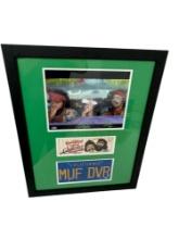 Cheech & Chong Signed Photo Rolling Papers Case and License Plate Beckett Authentic Framed