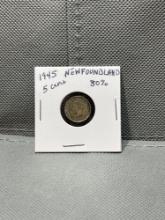 1945 NewFoundland 80% Silver