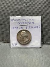 1958-D Vf Washington Silver Quater