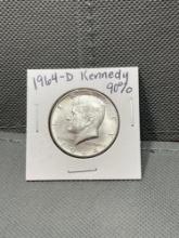 1964-D Kennedy 90% Silver Half Dollar