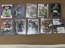 Lot of 10 NFL Cards - Keyshawn RC, Ogden RC, Claypool RC, Brees