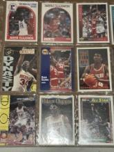 18 NBA Cards in pages - Olajuwon, Mourning, David Robinson