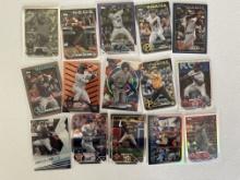 Lot of 15 MLB Cards - Jensen Negative Ref., Lindor, Outman RC