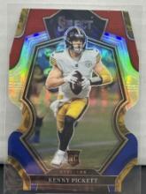Kenny Pickett 2022 Panini Select Premier Level Red White Blue Prizm Rookie RC Die Cut #182
