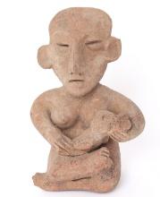 Pre-Columbian Chinesco Type D Ceramic Mother Child