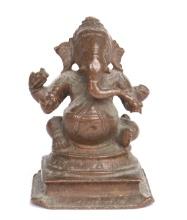 Indian Bronze Ganesh Miniature, 16th-17th c.